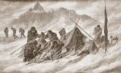 A lágrima é ampliada durante uma nevasca, 1876