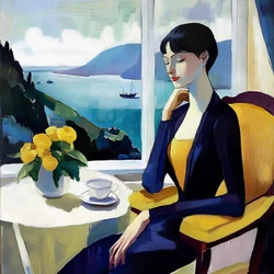 Vista elegante para o mar
