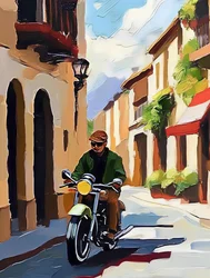 Passeio de moto pela cidade