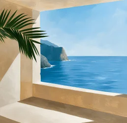 Vista para o mar em Palm Leaf