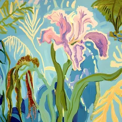 Íris tropical vibrante