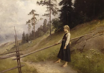 Dairymaid (óleo sobre tela)