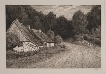 casa de fazenda na floresta