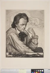 O escultor Niels Hansen Jacobsen