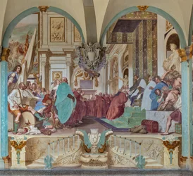 Cosimo I e o seu filho Francesco com o governo