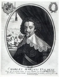 Charles de Luynes (1578-1621) Albert Marquis (gravura) (foto bw)