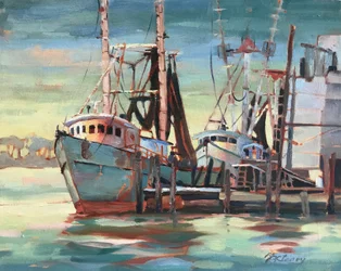 Frota de pesca de Biloxi Gulfport Mississippi