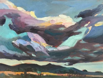 Dark Sky New Mexico, c.1980-2000 (óleo sobre tela)