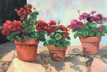 Gerânio Série 1, c.1990-2005 (óleo sobre tela)