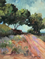 Kansas Road, c.1980-95 (óleo sobre tela)