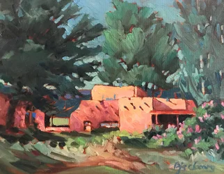 Las Palomas Spring em Taos, c.1980-95 (óleo sobre tela)