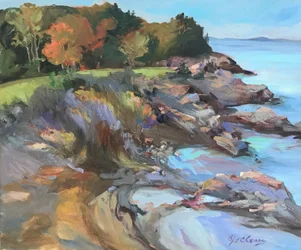 Costa do Maine, c.1980-95 (óleo sobre tela)