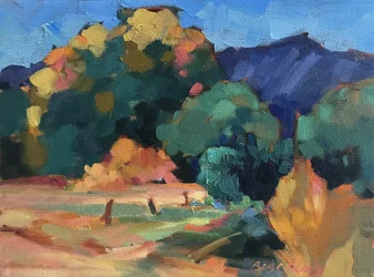 Prado do Novo México, c.1980-95 (óleo sobre tela)