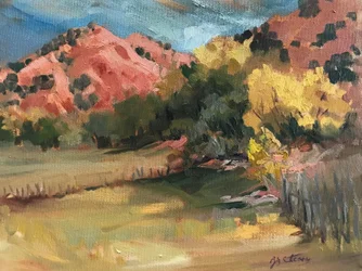 Pasture Land Chimayo, c.1980-95 (óleo sobre tela)