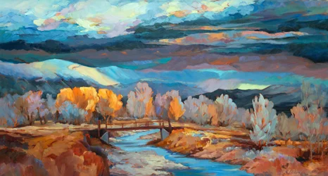 Rio Pueblo River, c.1990-2005 (óleo sobre tela)