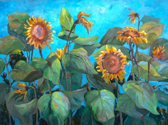 Girassóis 2, c.1990-2005 (óleo sobre tela)