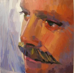 "Olho Am 5", 2010, óleo sobre alumínio primário