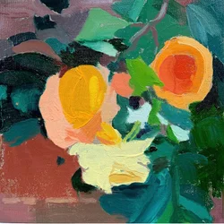 Rosa do Verão passado, 2021 (óleo sobre tábua de lona)