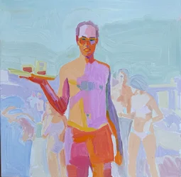 descendo as ilhas, 2021, óleo sobre tela