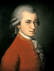 Retrato de Wolfgang Amadeus Mozart (pintura a óleo)