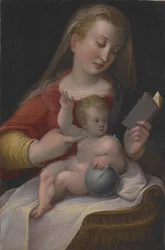Madonna and Child, c.1580-85 (óleo sobre tela)