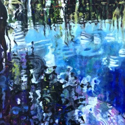 Reflexões abstratas na água