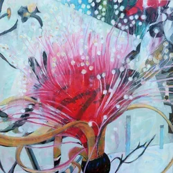 Flor abstrata vibrante