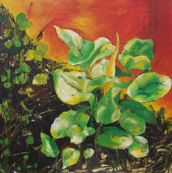 Folhas tropicais vibrantes