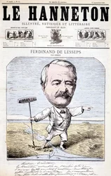 Ferdinand de Lesseps - por Gédéon, em "Le Hanneton" de 12/09/1867