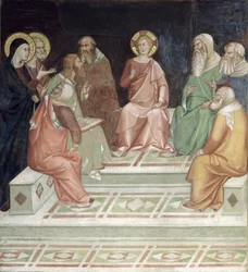 Jesus com os médicos, de uma série de cenas do Novo Testamento (afresco)