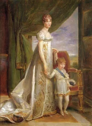 Hortense-Eugenie de Beauharnais (1783 - 1837), Rainha da Holanda e seu filho Charles Napoleon Bonaparte (1803 - 1807), 1806