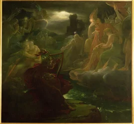 Ossian Conjurando os Espíritos nas Margens do Rio Lora com o Som de sua Harpa, 1801