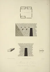 Casa dos Incas em Callo, no Reino de Quito, desenhada por Gmelin, gravada por Bouquet, ilustração de "Vues des Cordillères et Monumens des Peuples Indigènes de l