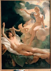 Pintura "Morpheus e Iris" de Pierre Narcisse Guerin (1774-1833) 1811 Saint Petersburg, Museu Hermitage