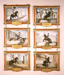 A Escola Espanhola de Equitação, seis pinturas eqüestres