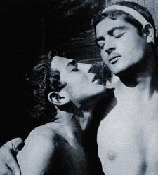 Estudo de dois nus masculinos, Sicília c.1898 (foto sépia)