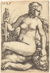 Judite sentada no corpo de Holofernes