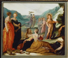 Apolo, Pallas e as Musas (mármore)