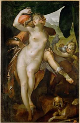 Vénus e Adónis, c.1595 (pintura sobre tela)