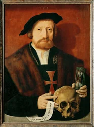 Retrato de um cavaleiro da Ordem de Malta (pintura sobre madeira de carvalho)