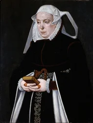 Retrato de uma mulher, c.1560-70 (óleo sobre painel)