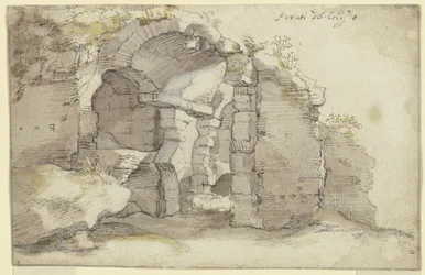 Ruínas de um antigo edifício com abóbada de berço
