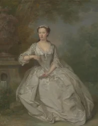 Uma Dama com um Livro, c.1730-40 (óleo sobre tela)