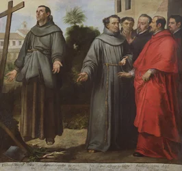 São Diego d&39;Alcala de Henares em êxtase antes da cruz, 1645-46