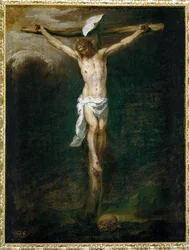 Cristo na Cruz ... (pintura sobre tela)