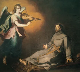 Êxtase de São Francisco de Assis, século XVII (pintura a óleo)