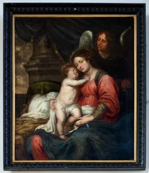 Igreja paroquial (Parochiekerk Sint-Andreas, Beerlegem). Quadro. Nossa Senhora com o Menino. Bartolomé Murillo (?).