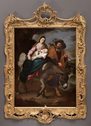 O Voo para o Egipto, c.1647-50 (óleo sobre tela)