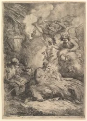 A Natividade com Anjos, 1650-57.