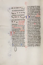 Missale: Fol. 112v: contém algumas músicas como parte da liturgia do Domingo de Ramos, 1469.